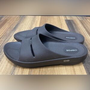 OOFOS Ooahh Slide Sandals Mens Size 12 Womens 13 Brown Recovery Shoes